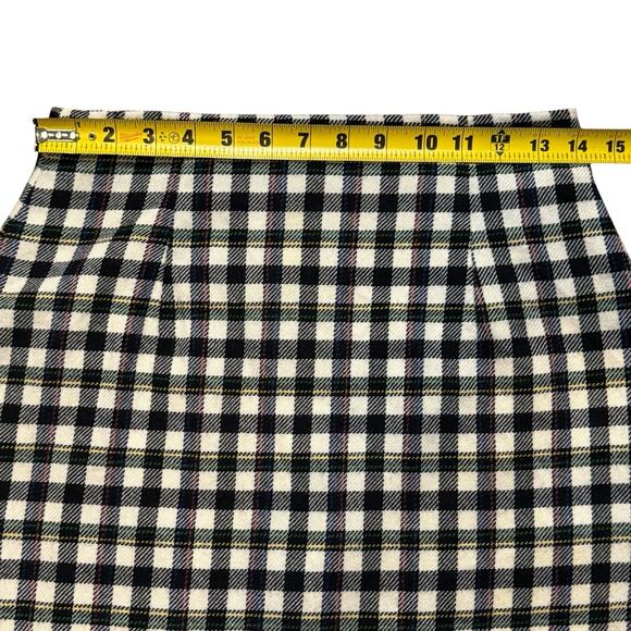 VTG Talbots 100% Wool Pencil Skirt Womens Size 8 Colorful Preppy Tartan Plaid - Picture 3 of 8